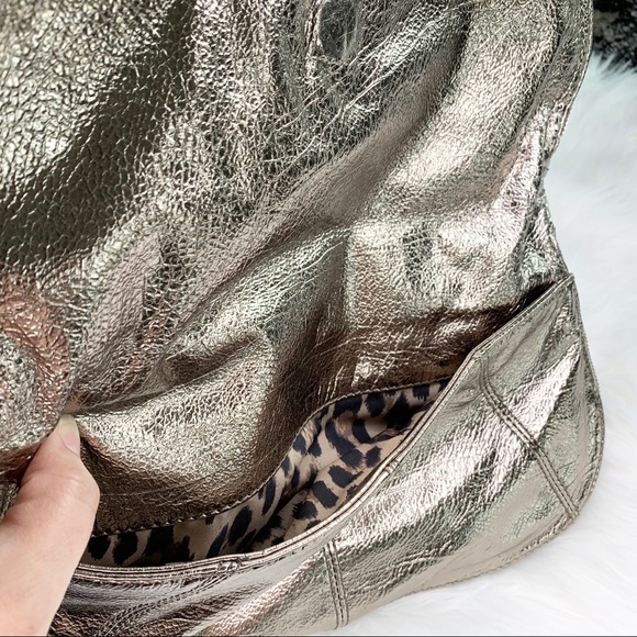 NINE WEST Pale Bronze Zip Magnet Fold Clutch Purse - Picture 4 of 8